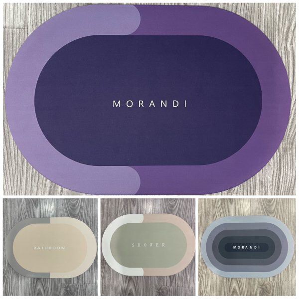Round Bath Mat Super Absorbent Quick Drying Bathroom Rugs Non Slip Kitchen Entrance Doormat Modern Napa Skin Floor Mat Home Decor