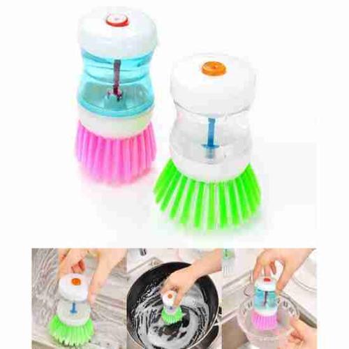 Self Dispensing Cleaning Brush Dish Brush Liquid Soap Plastic Dish Cleaning Brush Home Cleaning Laundry Products Kitchenware