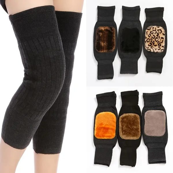 1 Pair Knee Warmer Woolen Knee Cap For Men And Women