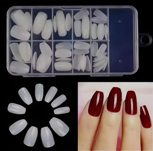 100 Nail Tips Original Natural Full Cover Acrylic Nail Tips