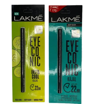 1pcs Lakme Black Waterproof Eyeconic Pencil Kajal