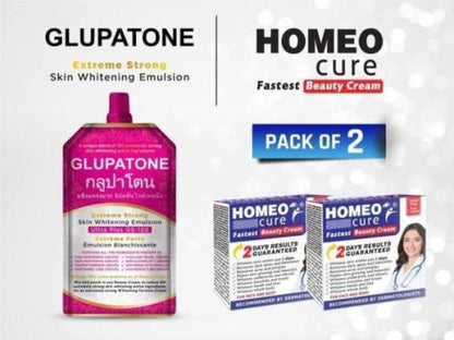 2 Homeo Cure Beauty Cream & 1 Glupatone Pack Of 3