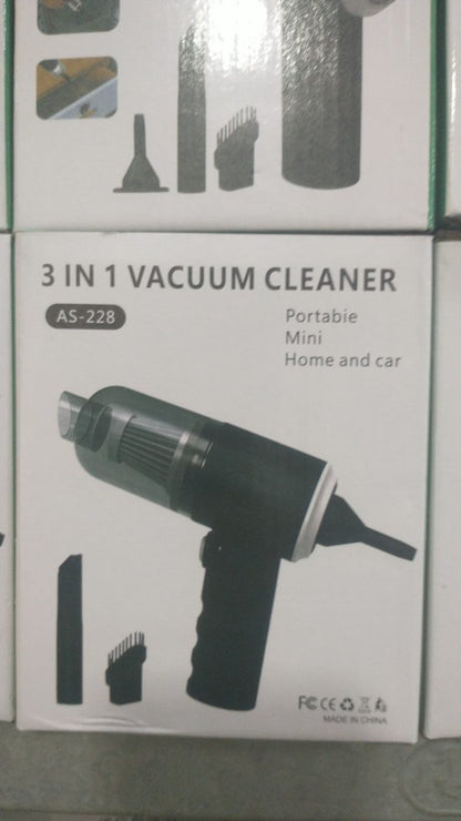 3 In 1 Portable Vacuum Cleaner Wireless Hand-held Cleaning For Car Home As-228