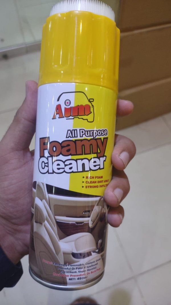 Aim Multi-purpose Foam Cleaner Spray For Car Seats Roof, Sofa And Household Items – 460 Ml