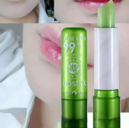 Aloe Vera 99% Soothing Gel Lip Balmmoisture Lip Balm, Long Lasting Nutritious Lip Balm Lips Moisturizer Magic Temperature Color Change Lip Gloss