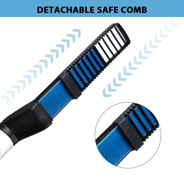 Beard Straightener Multifunctional Hair Comb Brush Beard Hair Straighten Comb Quick Hairstyle For Men