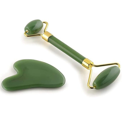 Flawless Jade Roller With Stone | Facial Roller Manual Massage For Women