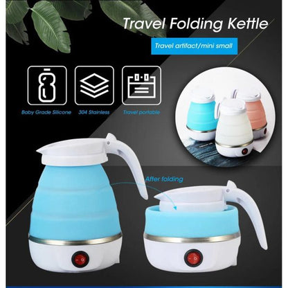 Foldable And Portable Teapot Water Heater Electric Kettle For Travel And Home Tea Pot Water Kettle Silica Gel Fast Water Boiling 600ml