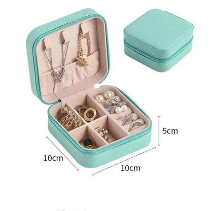 ewelry Storage Box Leather Jewelry Stand Earrings Ring Box Cosmetics Beauty Container Organizer