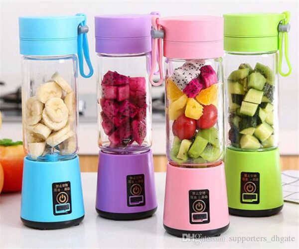 Juicer Portable Outdoor Juicing Cup Home Mini Cordless Crushed Ice Machine Usb Charging Fruit Vegetable Blender 6 Blades (20000 Mh Battery)