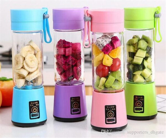 Juicer Portable Outdoor Juicing Cup Home Mini Cordless Crushed Ice Machine Usb Charging Fruit Vegetable Blender 6 Blades (20000 Mh Battery)