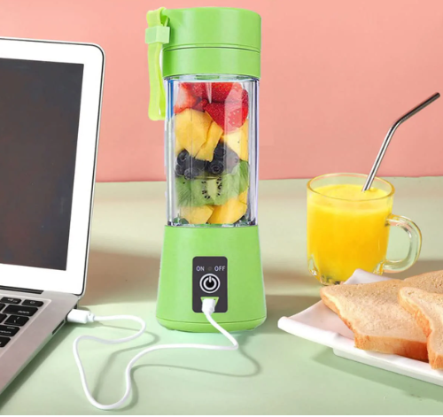 Juicer Portable Outdoor Juicing Cup Home Mini Cordless Crushed Ice Machine Usb Charging Fruit Vegetable Blender 6 Blades (20000 Mh Battery)