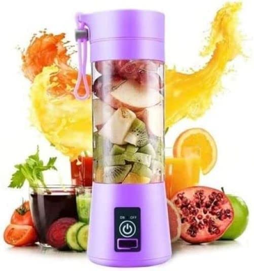 Juicer Portable Outdoor Juicing Cup Home Mini Cordless Crushed Ice Machine Usb Charging Fruit Vegetable Blender 6 Blades (20000 Mh Battery)
