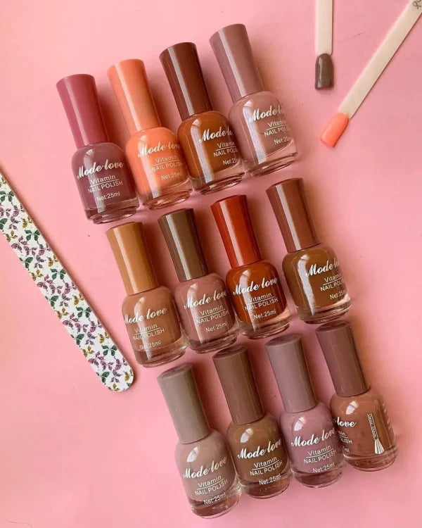 Made Love Colors Permanent Nail Polish 12pcs Pack For Women (random Color)