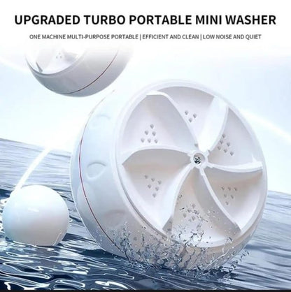 Portable Usb Travel Turbo Mini Washer | Ultrasonic Rotating Turbine Washing Machine For Socks Underwear Dishes Clothes