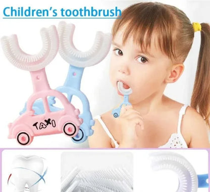 Silicon Toothbrush Taxi Design Portable Hand-held Shaped Infant Soft Bristle 360 Degrees For Kids