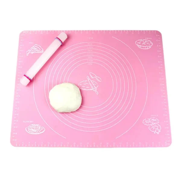 Silicone Baking Roti Mat With Measurements Heat Resistant | Non Stick Flour Rolling Mat | Baking Kneading Dough Pad