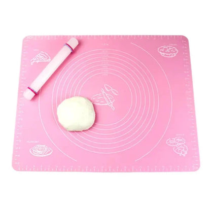 Silicone Baking Roti Mat With Measurements Heat Resistant | Non Stick Flour Rolling Mat | Baking Kneading Dough Pad