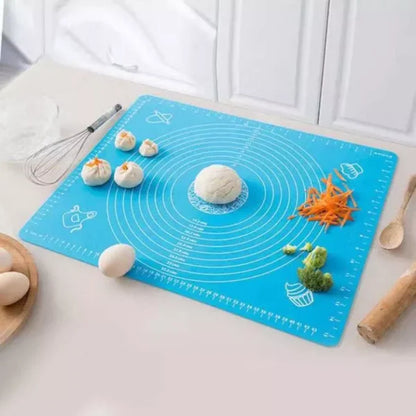 Silicone Baking Roti Mat With Measurements Heat Resistant | Non Stick Flour Rolling Mat | Baking Kneading Dough Pad