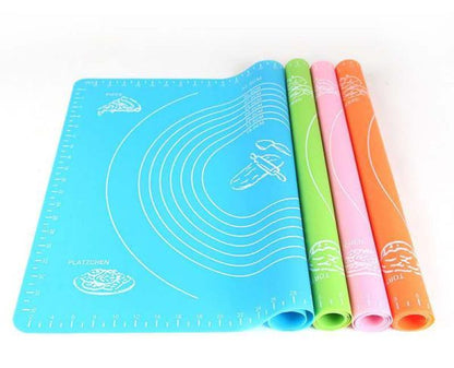 Silicone Baking Roti Mat With Measurements Heat Resistant | Non Stick Flour Rolling Mat | Baking Kneading Dough Pad