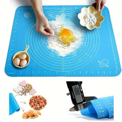 Silicone Baking Roti Mat With Measurements Heat Resistant | Non Stick Flour Rolling Mat | Baking Kneading Dough Pad