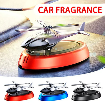 Solar Car Air Freshener | Solar Energy Rotating Helicopter Aroma Diffuser For Car