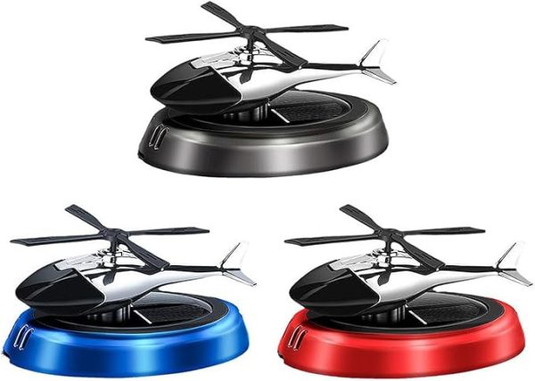 Solar Car Air Freshener | Solar Energy Rotating Helicopter Aroma Diffuser For Car