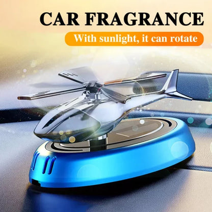 Solar Car Air Freshener | Solar Energy Rotating Helicopter Aroma Diffuser For Car