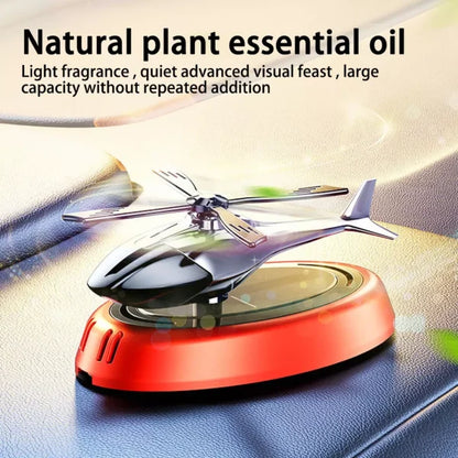 Solar Car Air Freshener | Solar Energy Rotating Helicopter Aroma Diffuser For Car