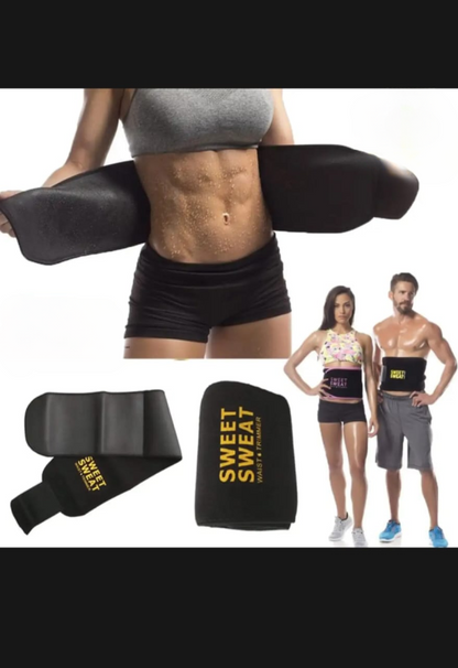 Sweet Sweat Belt For Weight Loss Slimming Trimming Waist Trainer Fitness Belt For Men And Women