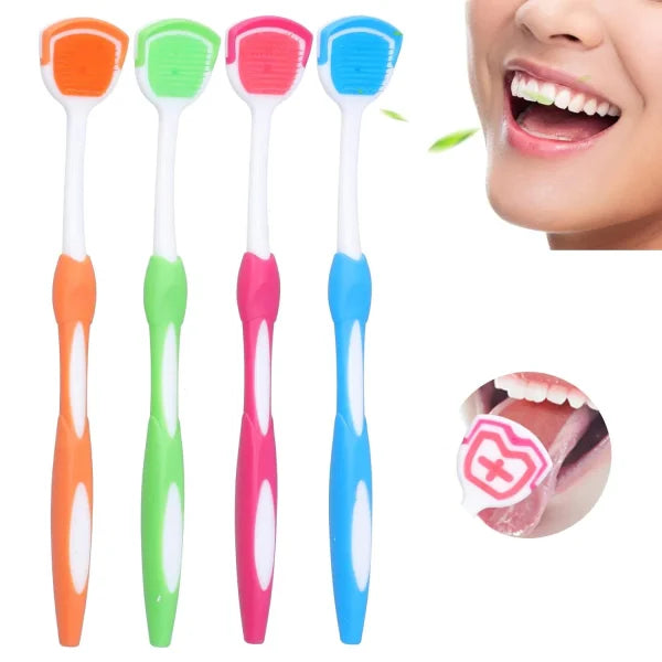Tongue Cleaning Brush,tongue Scraper Tongue Cleaner Brush Deep Clean For Oral Health Use(random Color)
