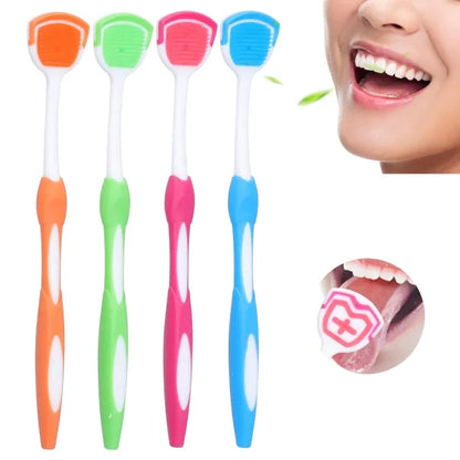 Tongue Cleaning Brush,tongue Scraper Tongue Cleaner Brush Deep Clean For Oral Health Use(random Color)