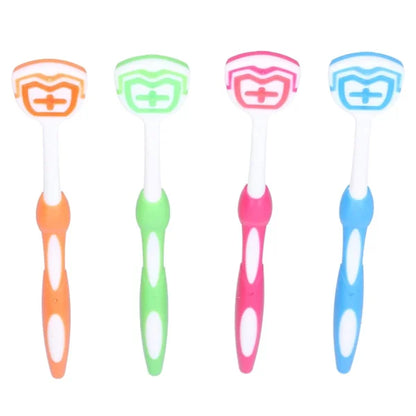 Tongue Cleaning Brush,tongue Scraper Tongue Cleaner Brush Deep Clean For Oral Health Use(random Color)
